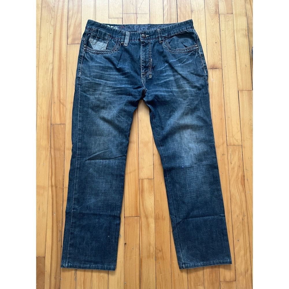 Vtg Y2K ECKO UNLTD Raw & Uncut Mens Jeans Dark Wash Straight Leg W38 Denim